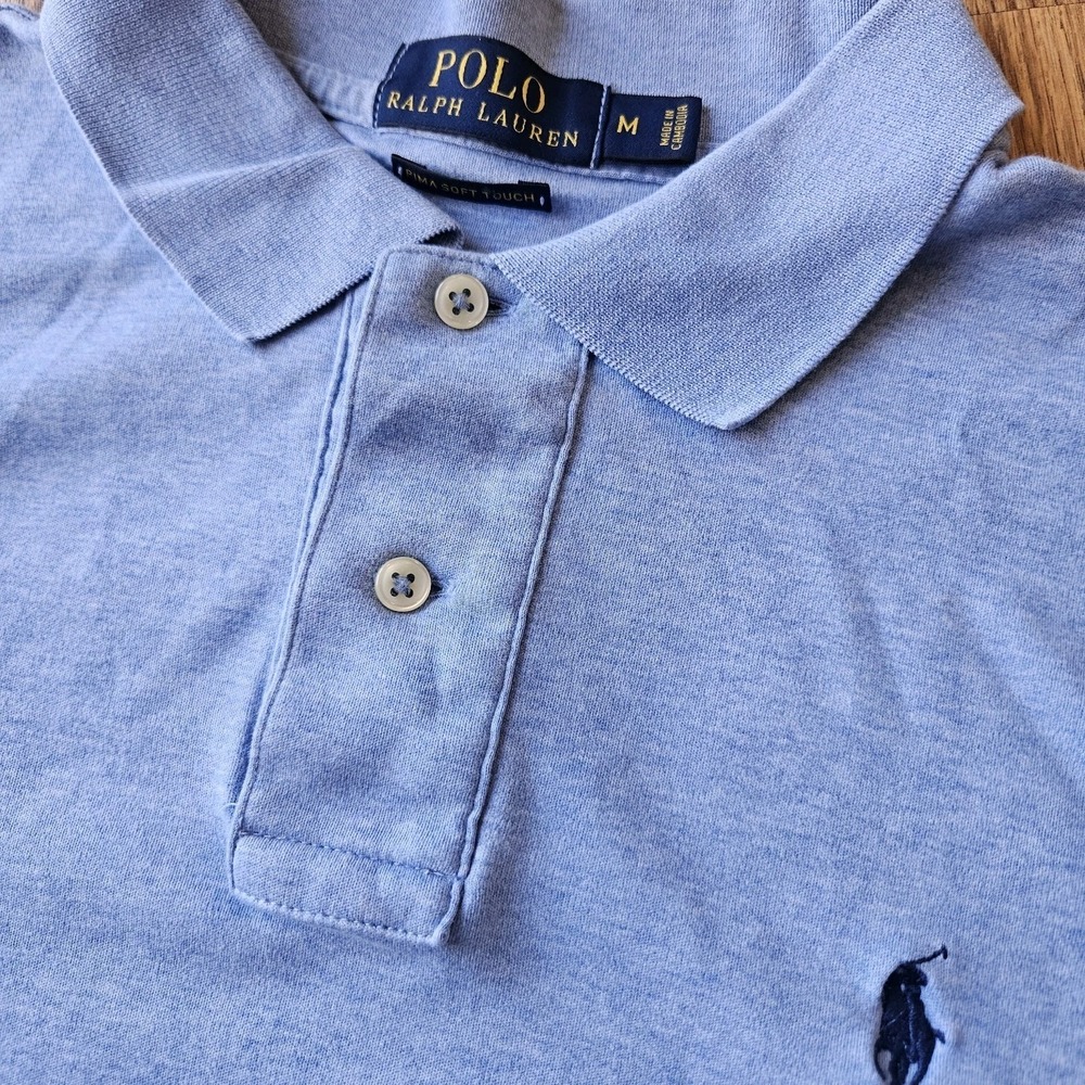 Polo Ralph Lauren Classic Fit Royal‎ Blue Cotton Polo Shirt Men's M Logo Casual